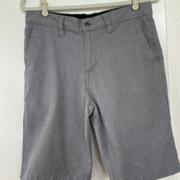 Volcom Gray Shorts, Heathered Gray, Flat Front, Side Pockets,‎ Classic,  Size 30 - Picture 1 of 8